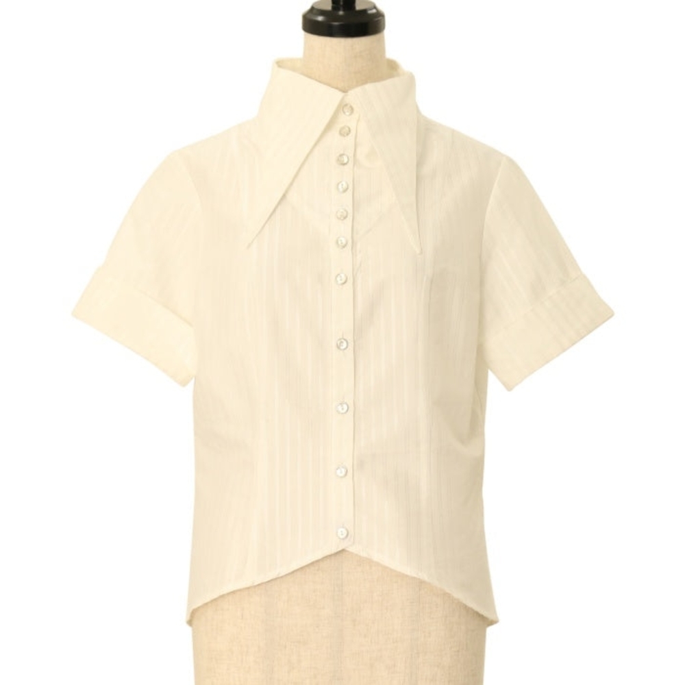 BLACK PEACE NOW ラメストライプ半袖シャツ Japanese Shirt Unisex Size S/M